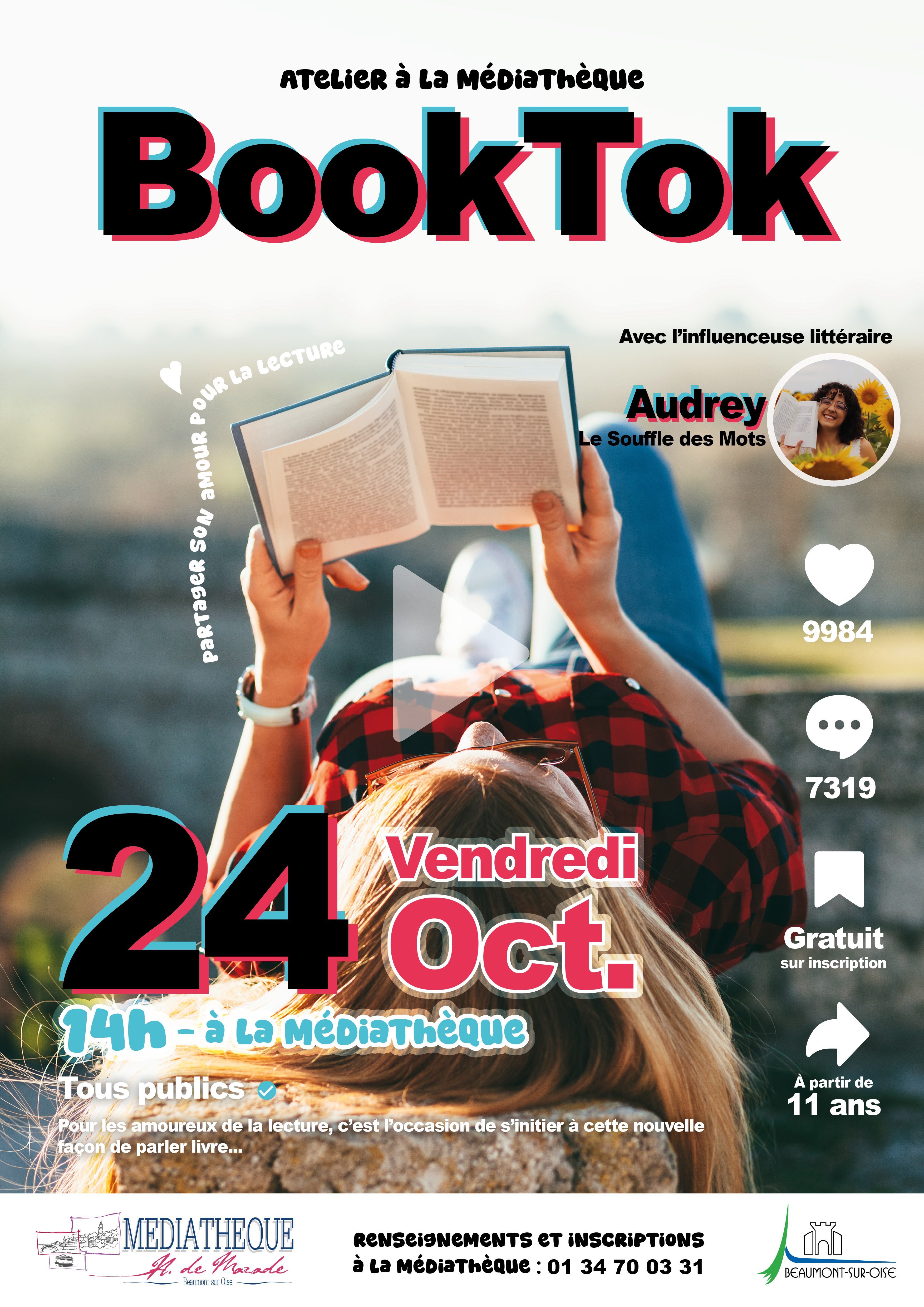 Affiche A3 Atelier BookTok Oct 25