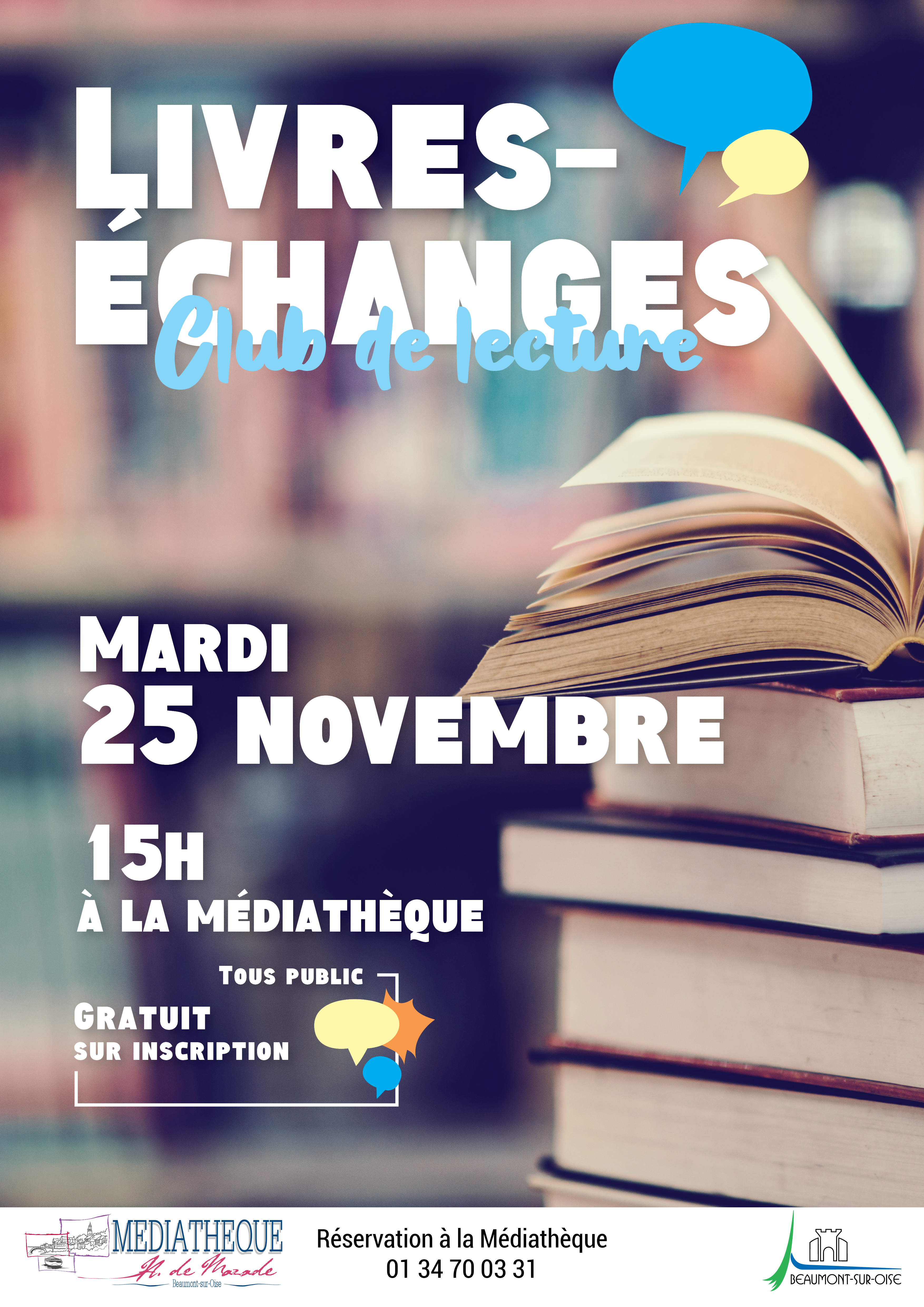 Affiche A3 Livres échanges nov 25