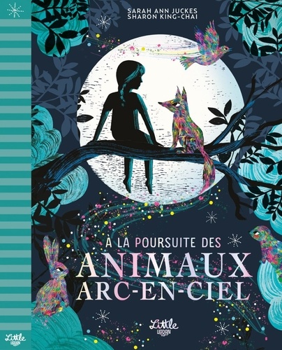 la poursuite des animaux arc en ciel